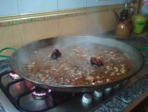 Arroz con magro y verduras